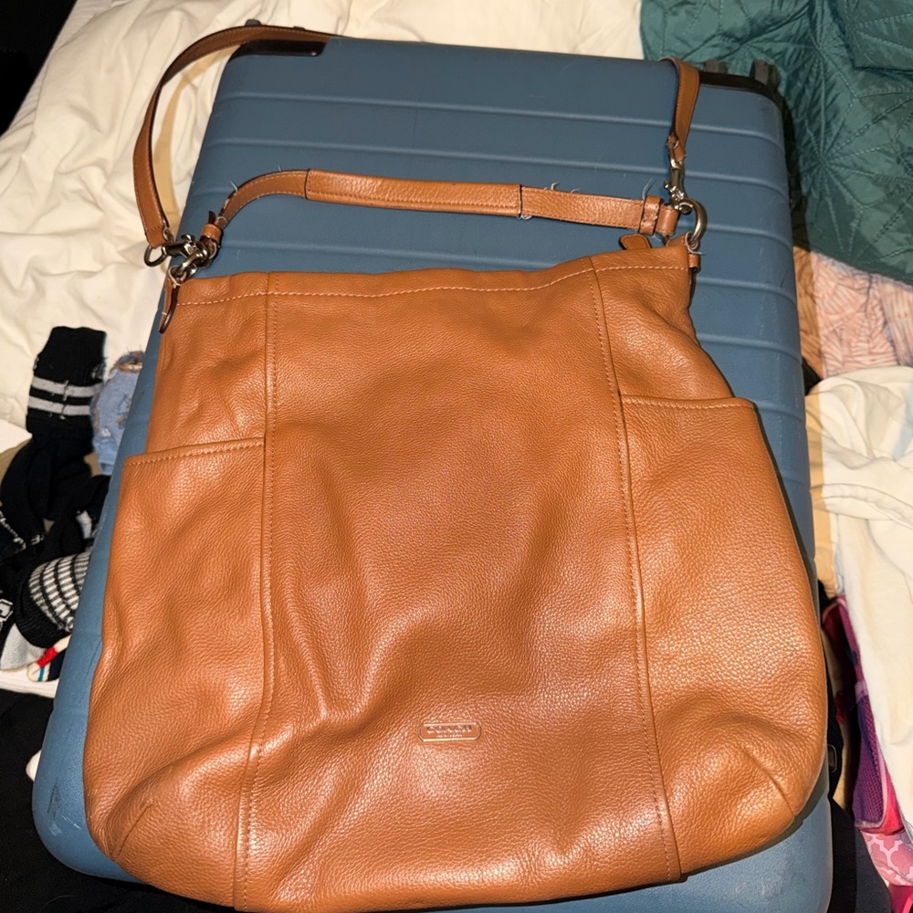 Coach Tan Leather Shoulder Bag